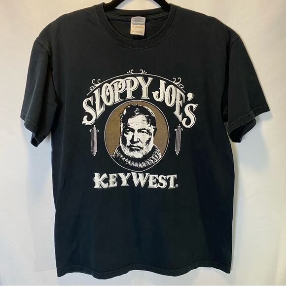 Sloppy Joe's Ernest Hemingway T-Shirt Key West Florida Black Size Medium Unisex - Picture 1 of 6